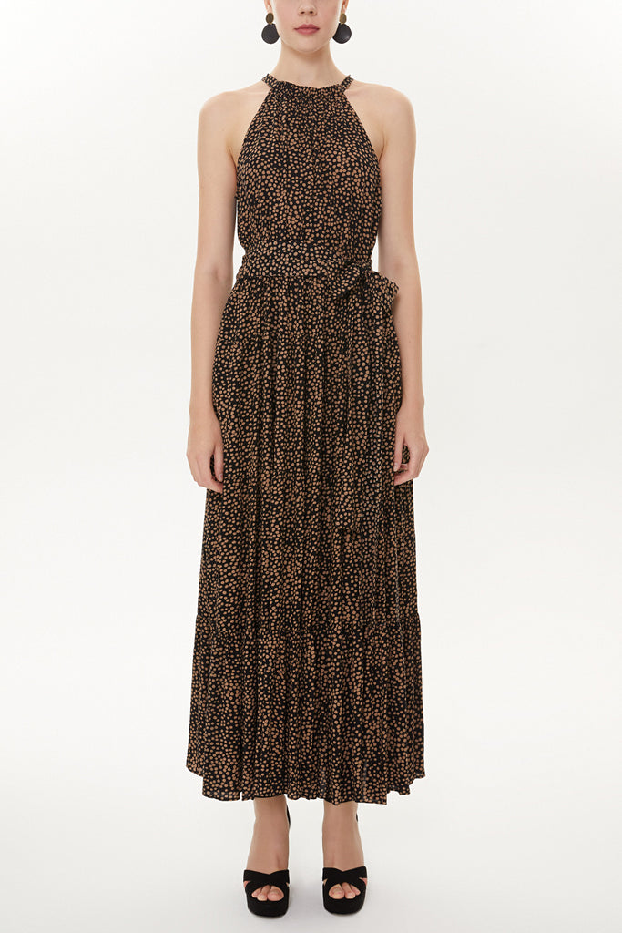 Spotted Strappy sleeveless wide cut dress  93470