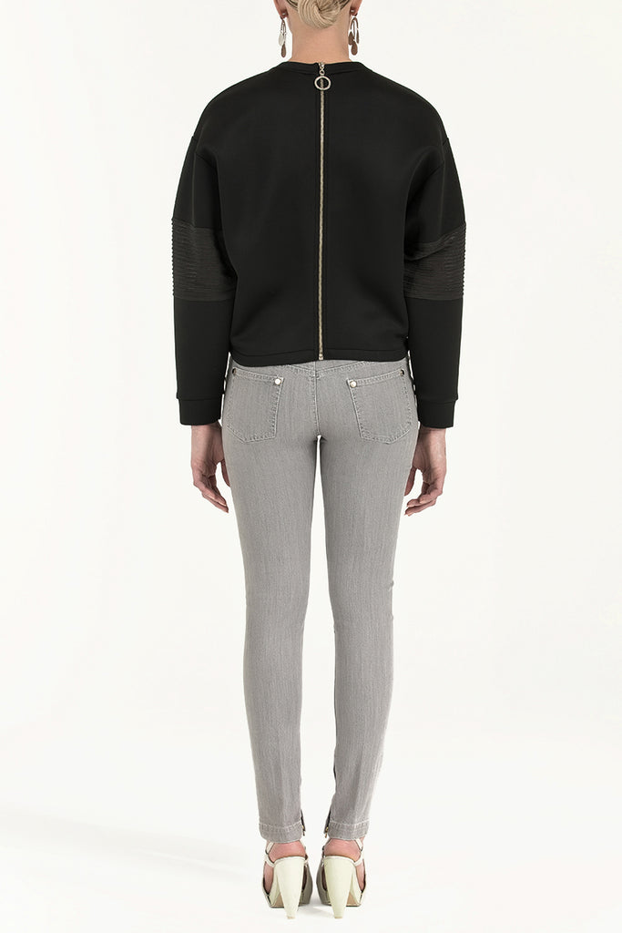 Kadın Baskılı Oversize Sweat Siyah 19555 M03161019555101