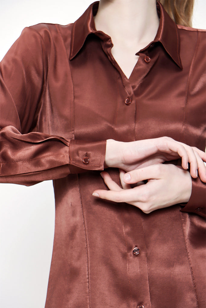 Brown Slim fit shirt 10760