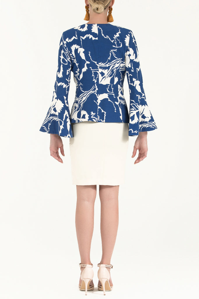 Kolları Volanlı Puantiye Desen Ceket 61009