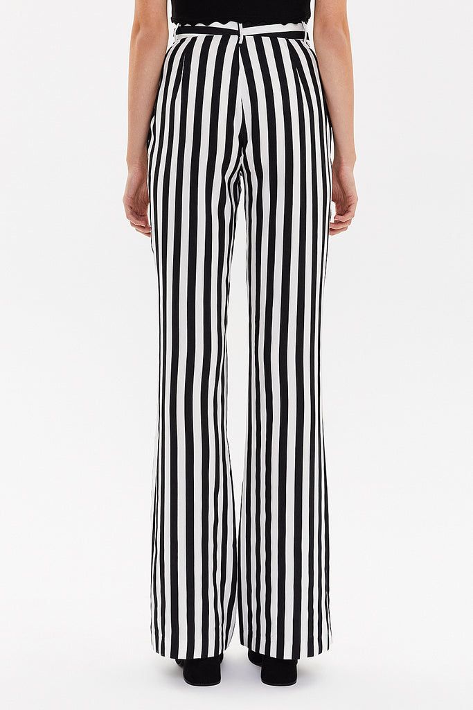 Striped High waist  flare legs pants 41330