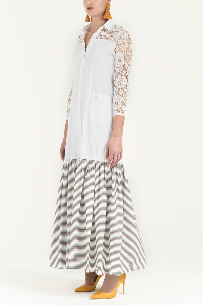 Dantelli Uzun Elbise 92248