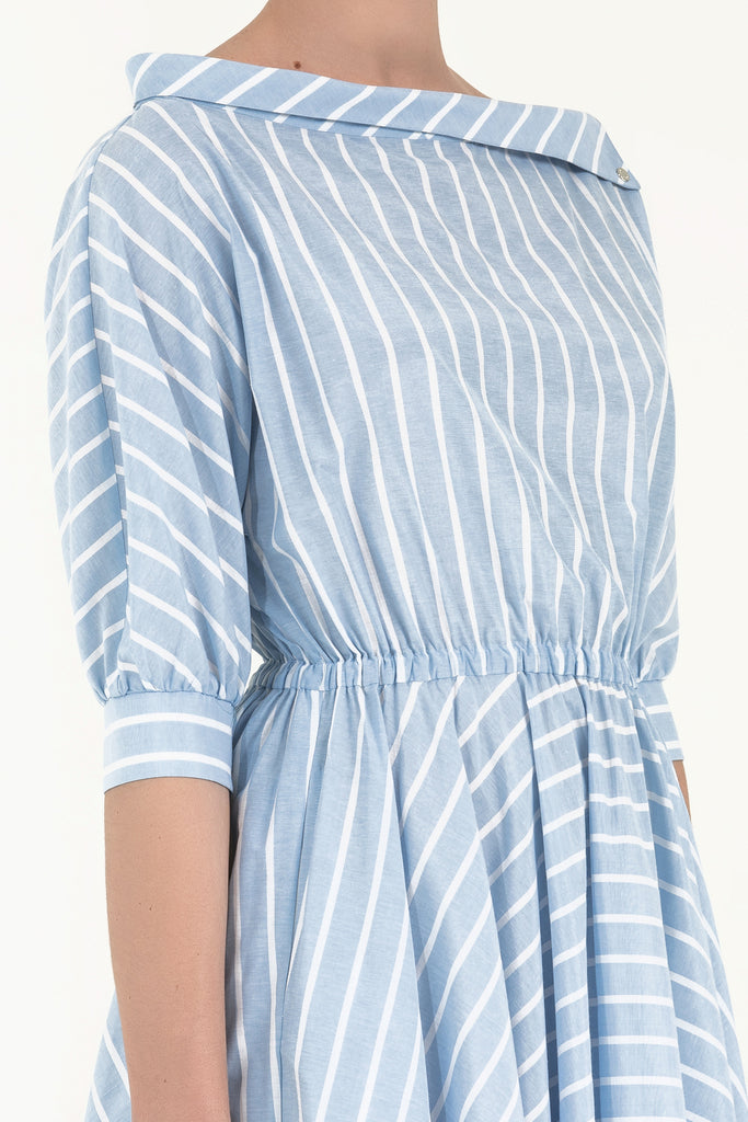 Asimetrik Düşük Omuz Midi Elbise 92271