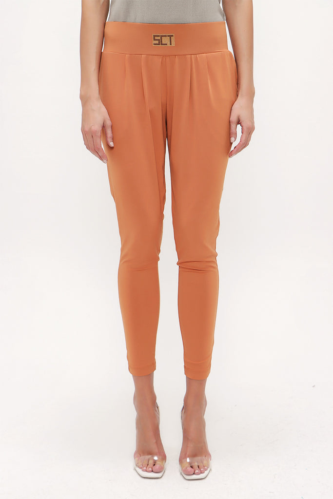 Orange Wide cut pants 40682