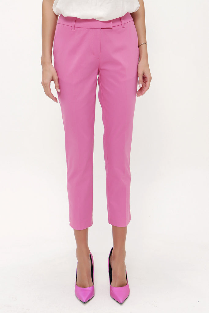 Fuchsia Low- cut  and straight cut pants 41304