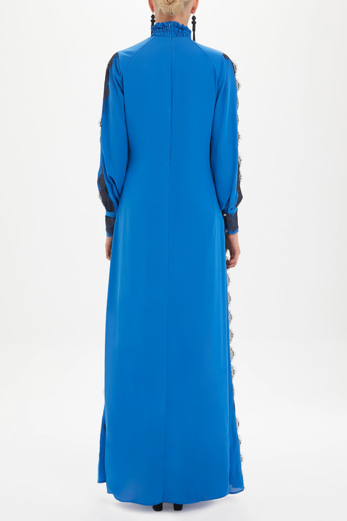 Dantelli Uzun Elbise 92329