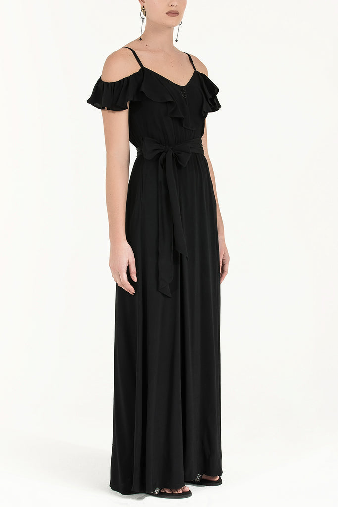 Valon Düşük Omuz Elbise