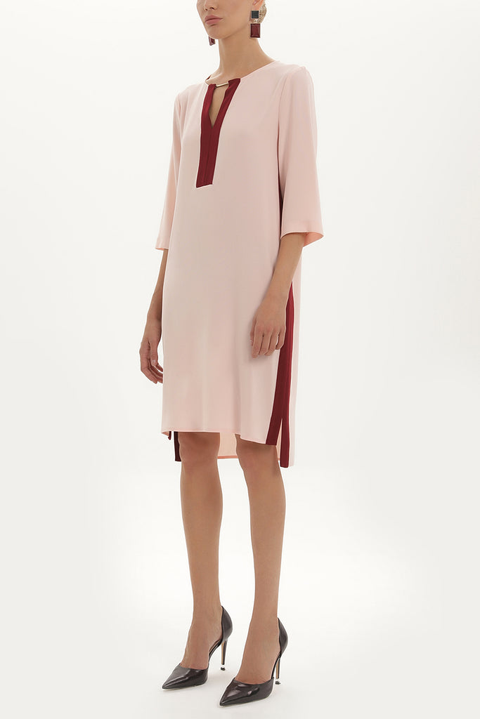 Pink Wide cut midi dress 91428