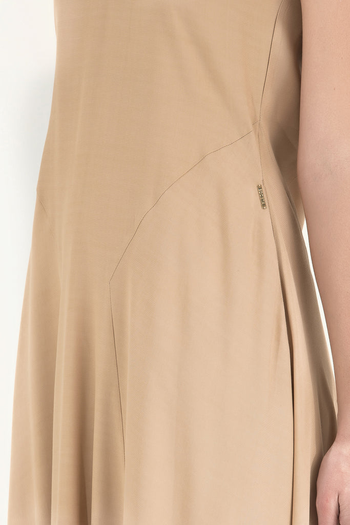 Askılı Desenli Uzun Elbise 92256