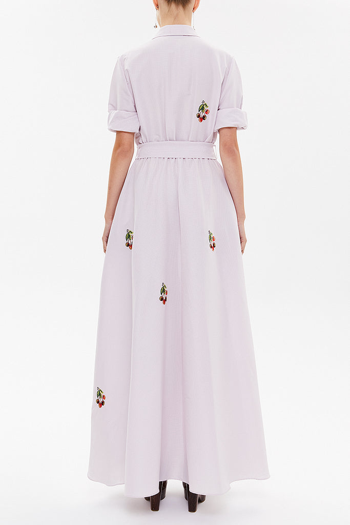 Light Pink Embroidered maxi  dress 92866