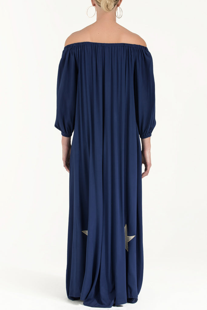 Yıldız Nakışlı Uzun Elbise 92242