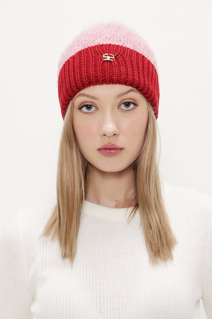 Red Knit  hat 28593