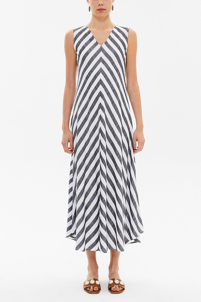 Black Front Pleated midi dress 92888