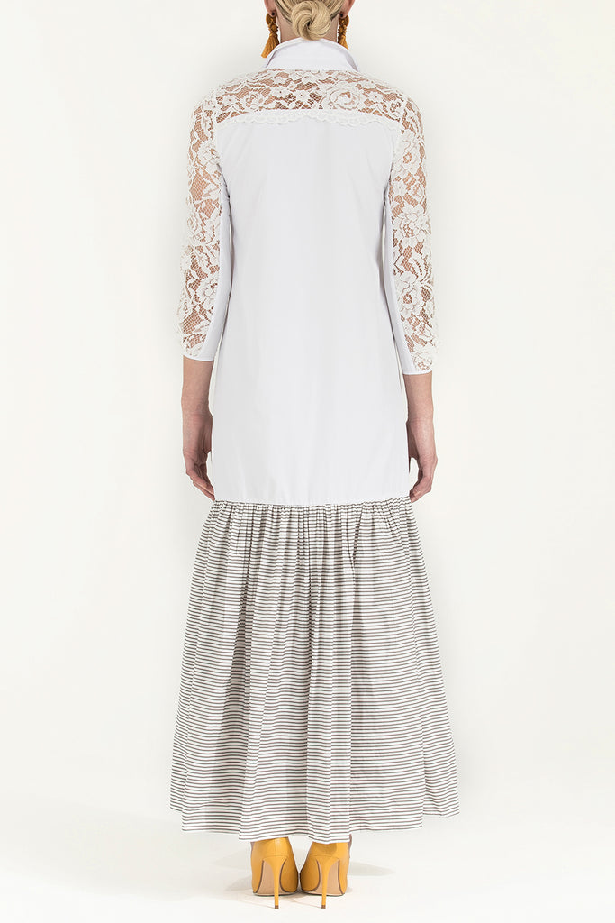 Dantelli Uzun Elbise 92248