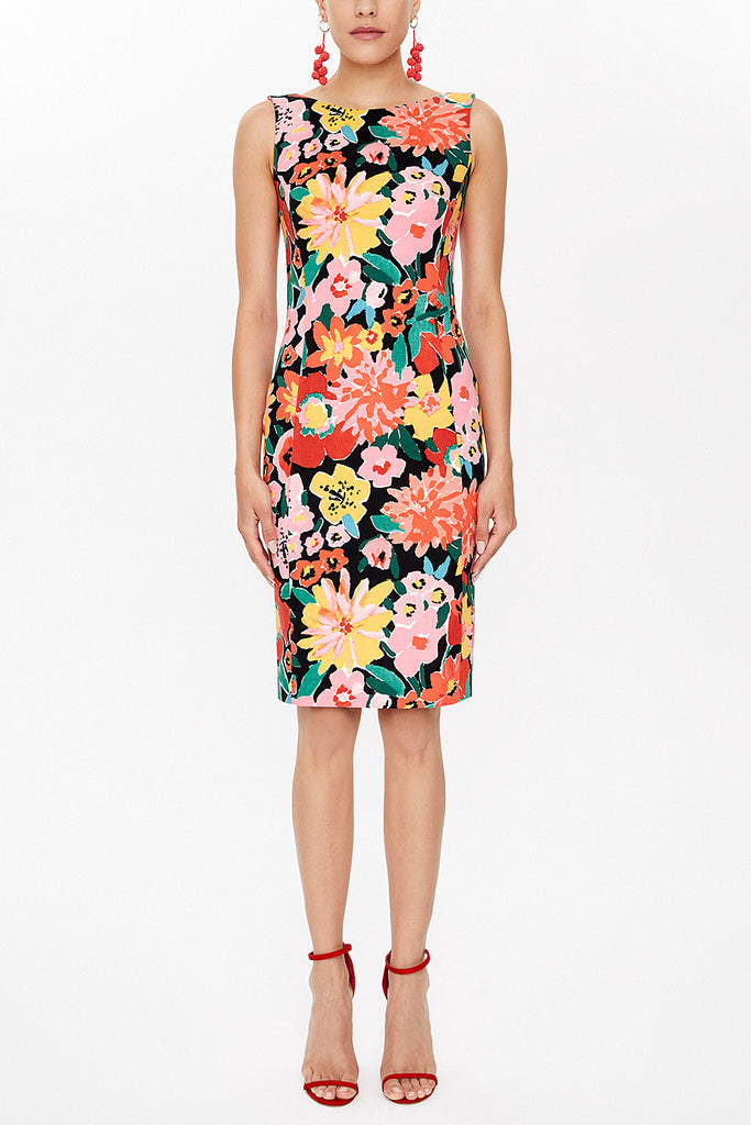 Patterned Zipped Slim fit mini dress 92723