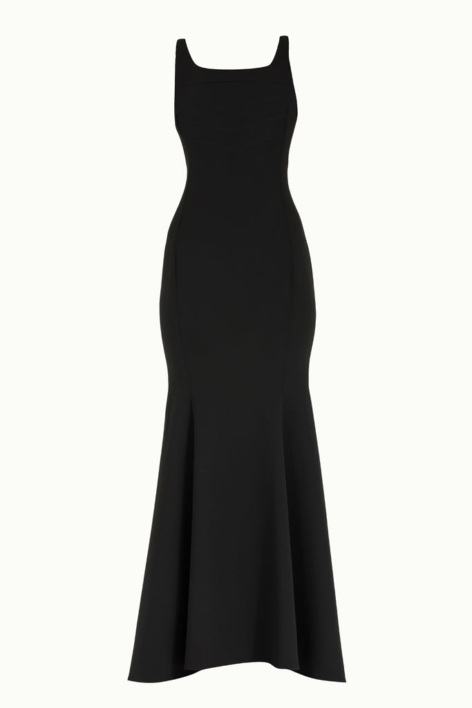 Askılı Uzun Elbise Siyah 91840