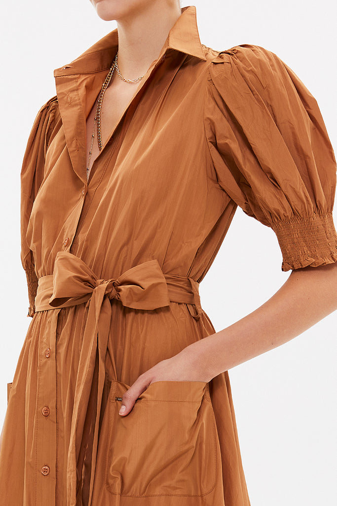 Cinnamon Elastic detail maxi dress 93109