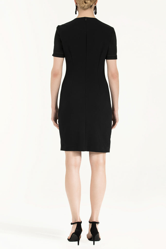 Kısa Kollu Dar Kesim Mini Elbise 91399