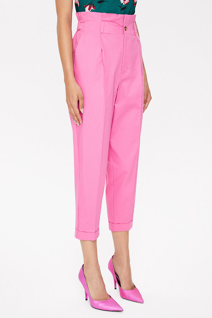 Fuchsia High waist  Pleated pants 41370