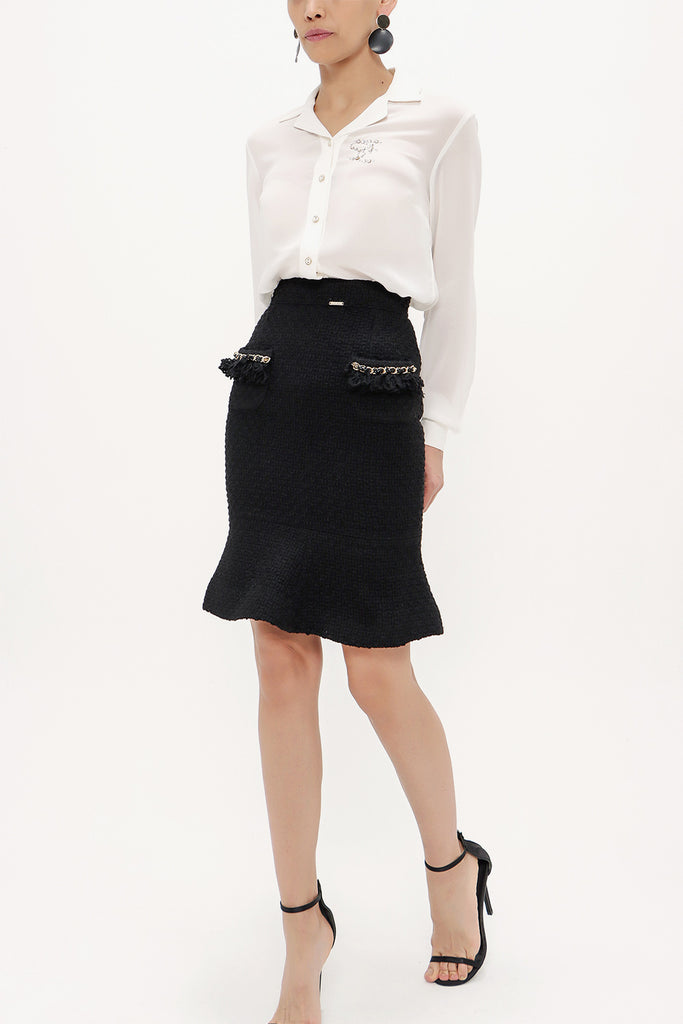 Black Ruffled skirt 80477