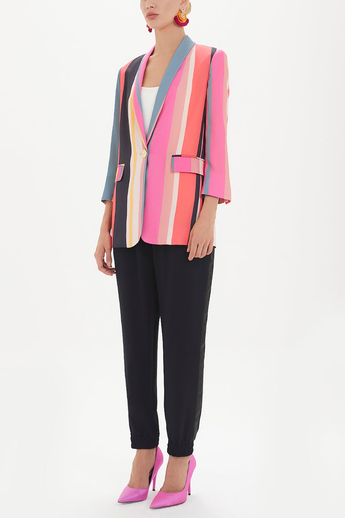 Mixed Colors Wide cut jacket 61081