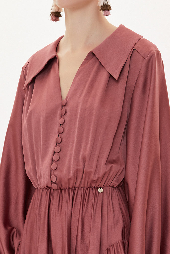 Cinnamon Ballon sleeve maxi dress 93447