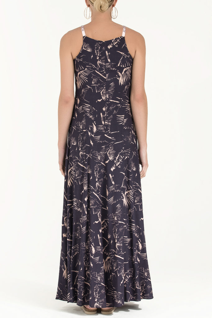 Kristal Taşlı Kolsuz Elbise Kahve 92337