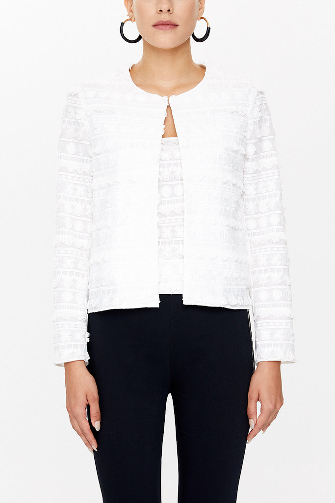 White Brode  chanel Jacket 61110