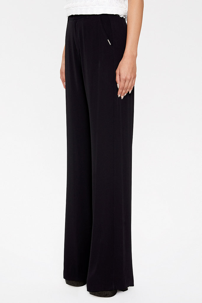 Black High waist wide cut Pants 41347