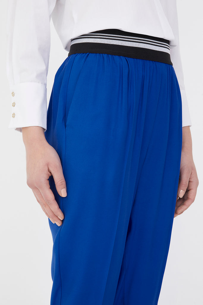 Blue Pleated waist pants 41360