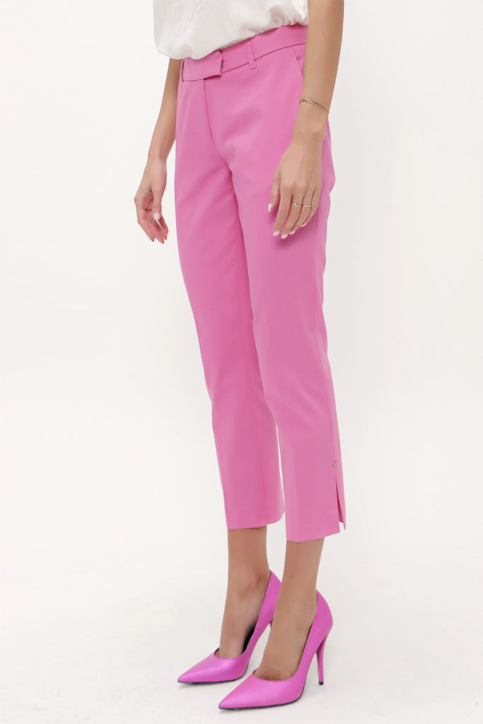 Fuchsia Low- cut  and straight cut pants 41304