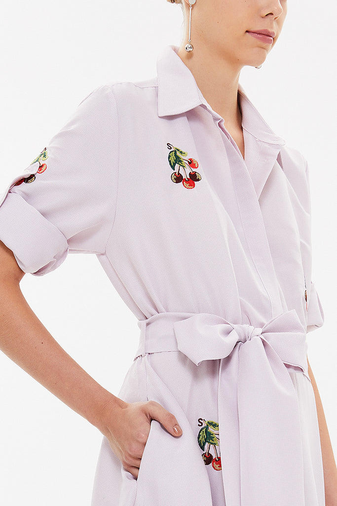 Light Pink Embroidered maxi  dress 92866