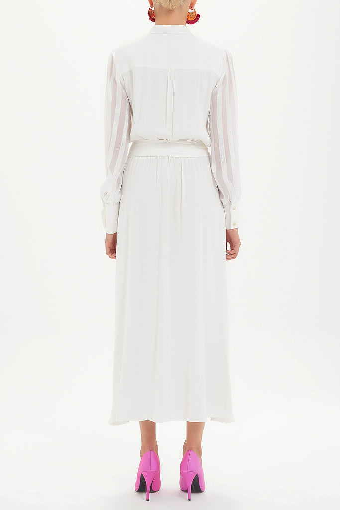 Balon Kol Lastikli Midi Elbise 92446