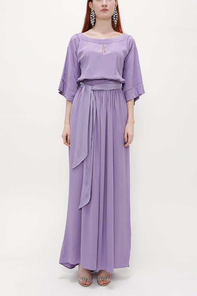 Lilac Laced wide cut maxi dress 92319