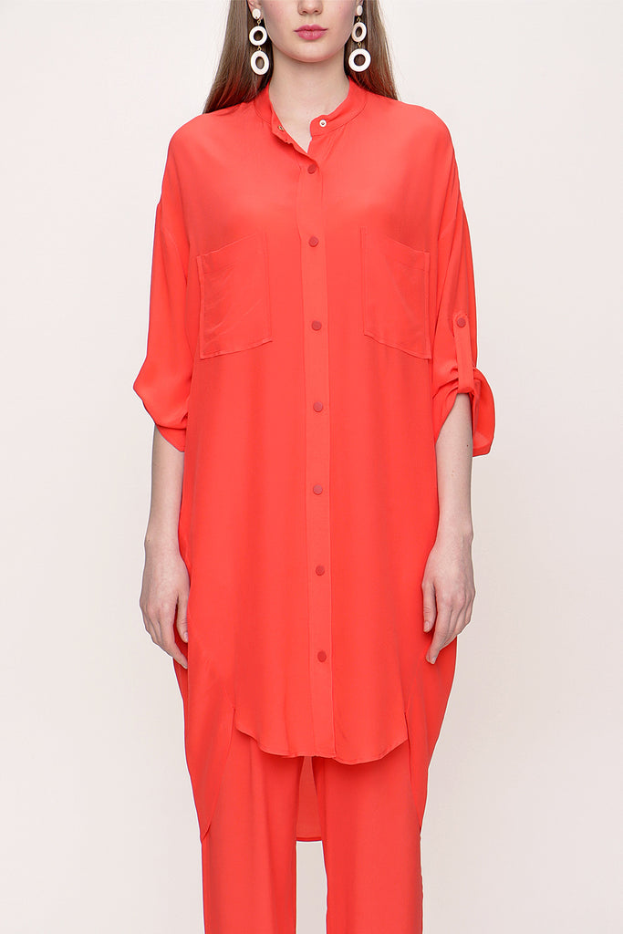 Red Wide cut shirt 10802