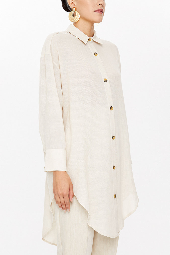 Beige Cotton tunic 10729