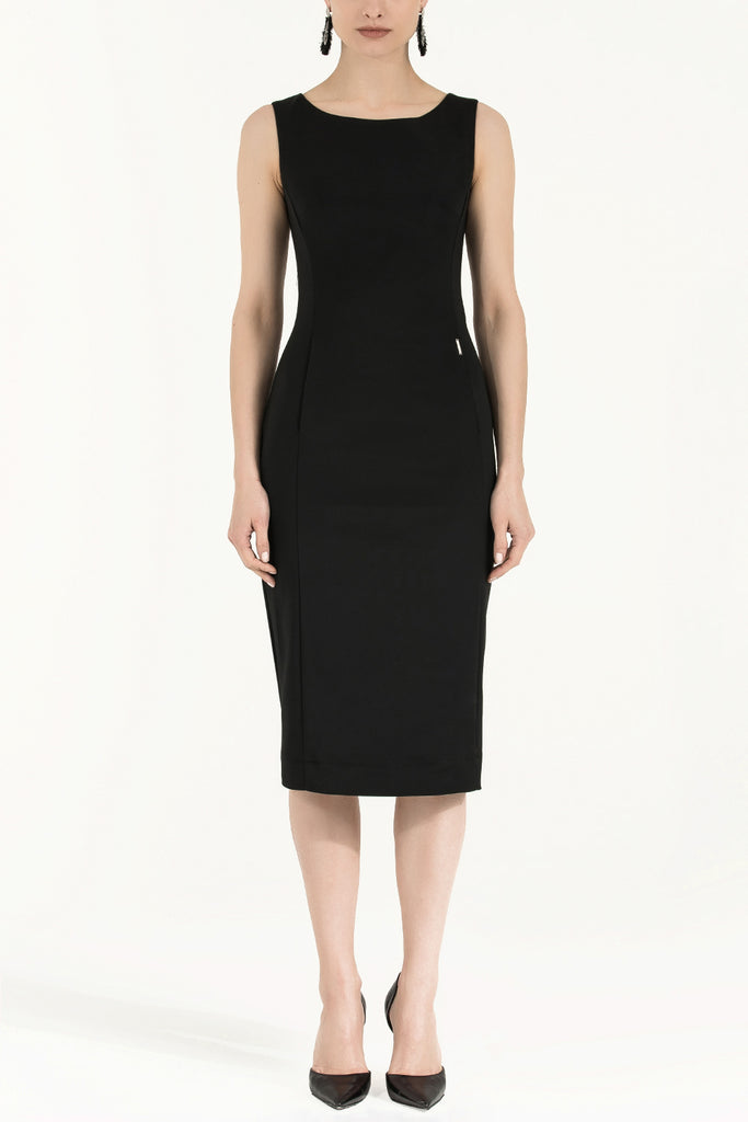 Fermuarlı Dar Kesım Elbise Siyah 92363