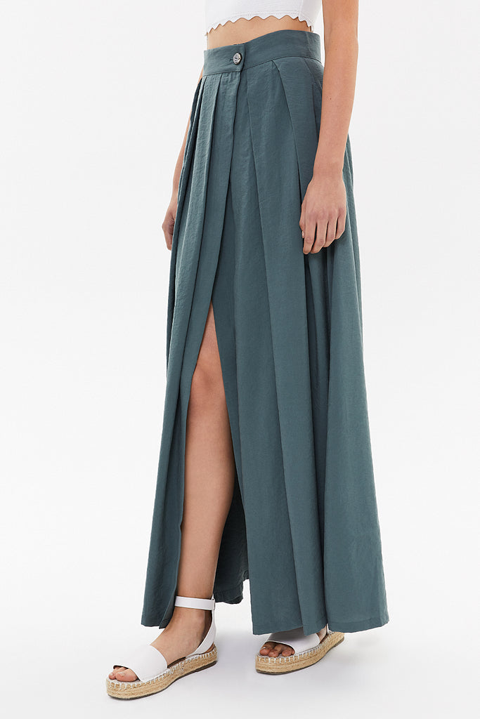 Oil Wrap-over maxi skirt  81068