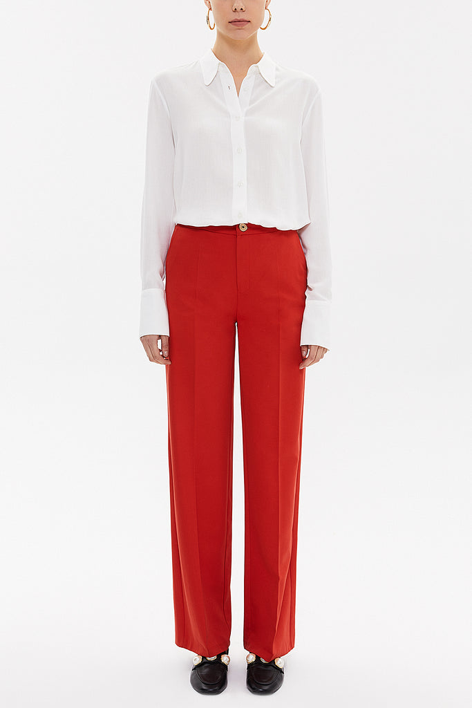 Red Wide leg pants 41292