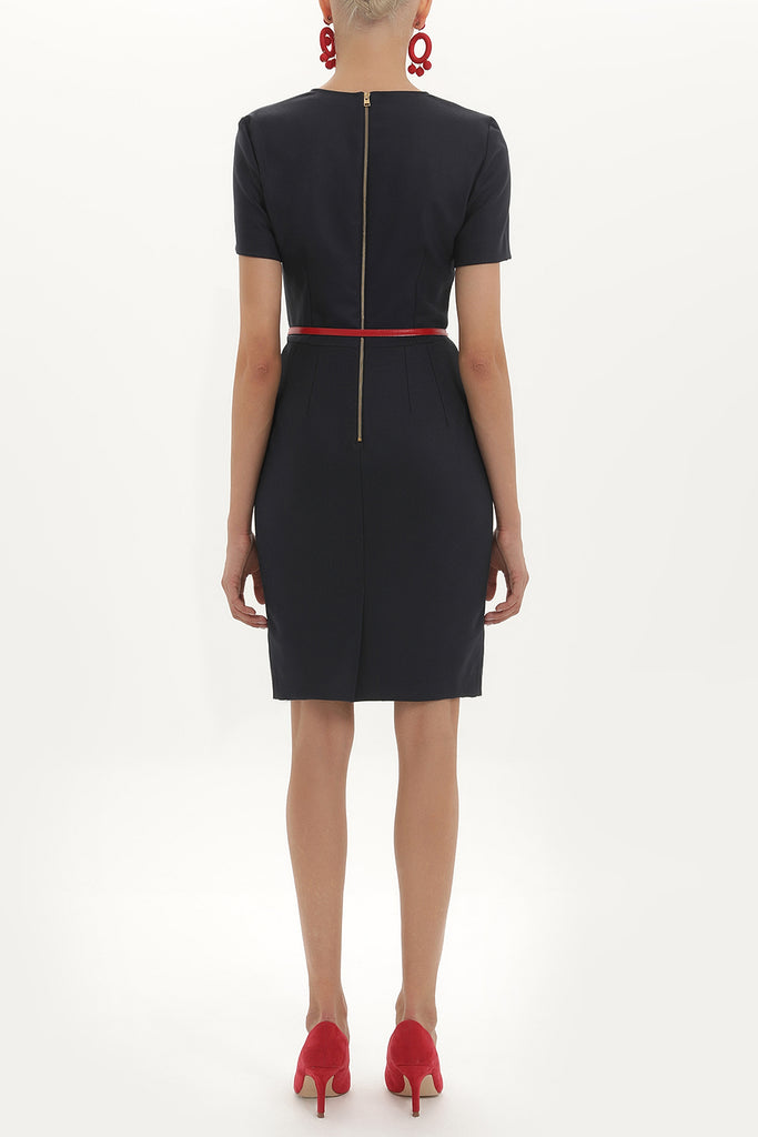 Navy Blue Slim fit mini dress 91438