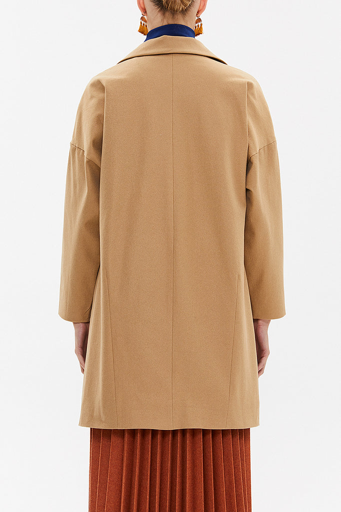 Camel Hair Half sleeve wide cut coat 30403