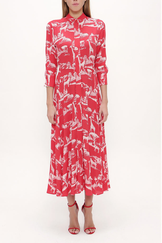 Coral Elastic waist midi dress 92957