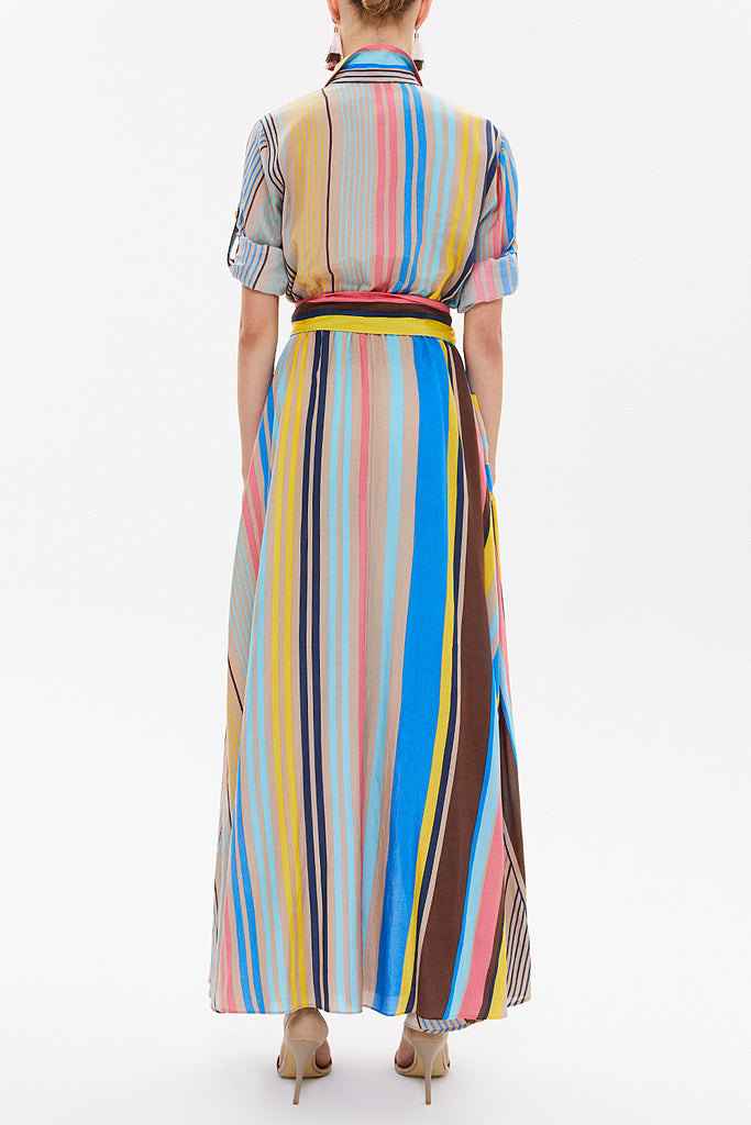 Mink Pocket and elastic maxi dress92878