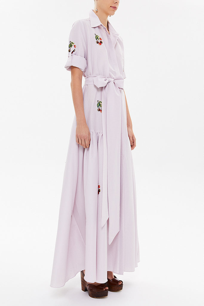 Light Pink Embroidered maxi  dress 92866