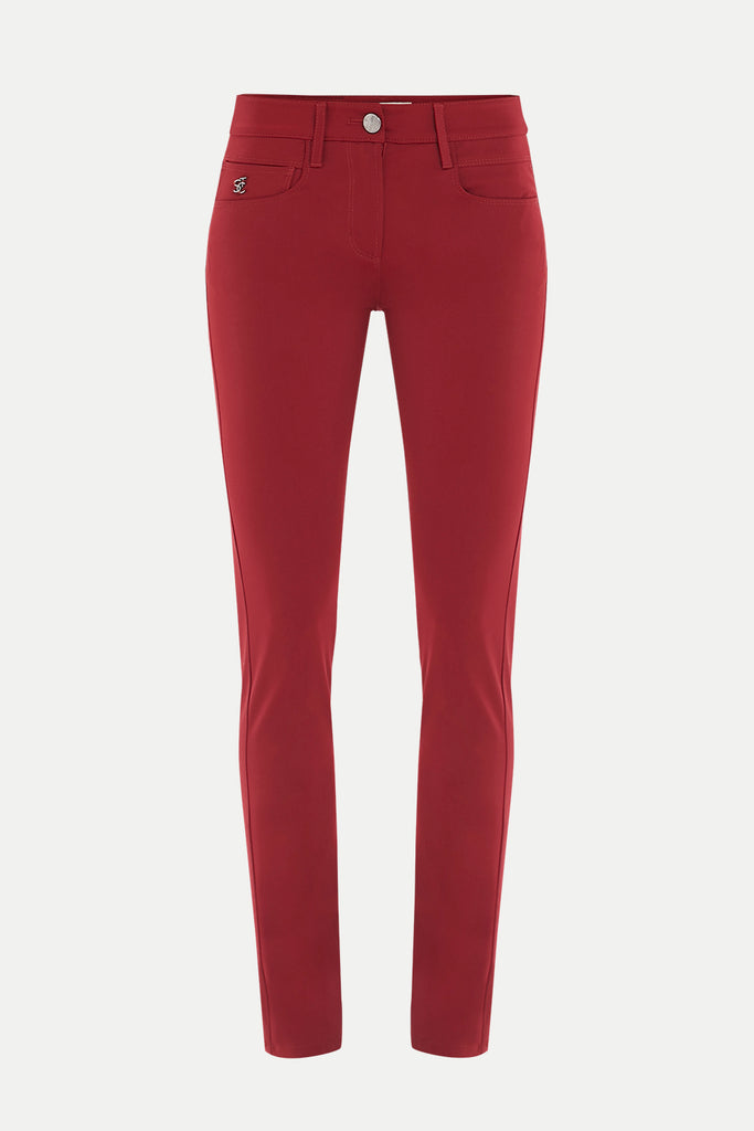 Burgundy Slim fit pants 40748