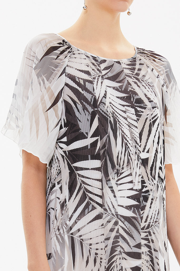 Gray Pleated mini dress 92638