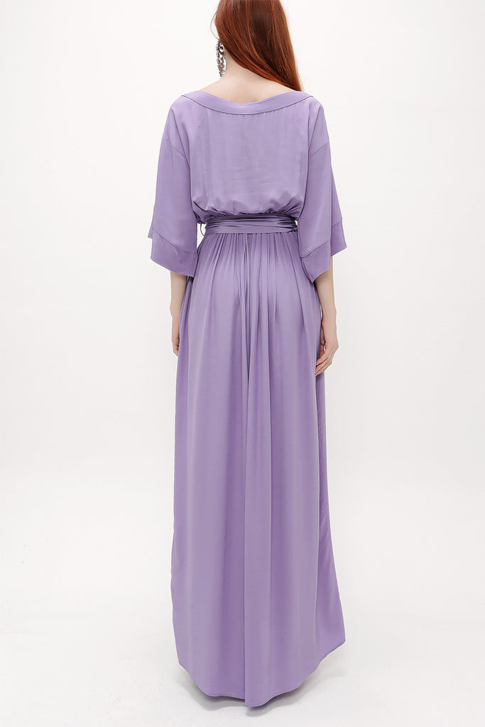 Lilac Laced wide cut maxi dress 92319