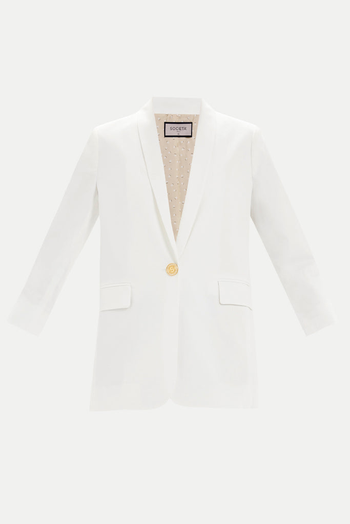 White Wide cut jacket 61081