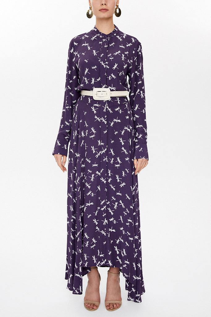 Purple Printed maxi dress 93238