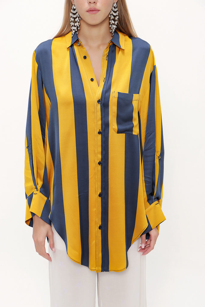 Mustard Wide cut shirt 10681